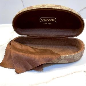 EUC Coach Signature Monogram Eyeglass Sunglass Hard Shell Case